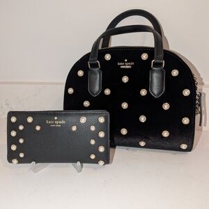 NWT Kate Spade Laurel Way Reiley Dome Satchel and Matching Wallet